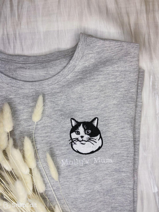 T-shirt / sweatshirt brodé photo animaux de compagnie