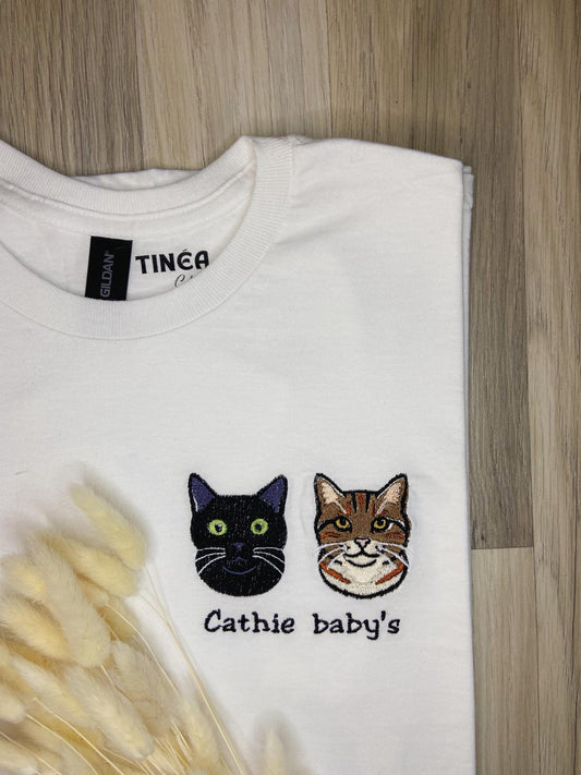 T-shirt / sweatshirt brodé photo animaux de compagnie