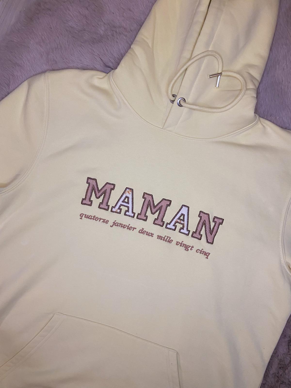 Sweatshirt brodé à partir de vêtements de votre enfant, cadeau souvenir