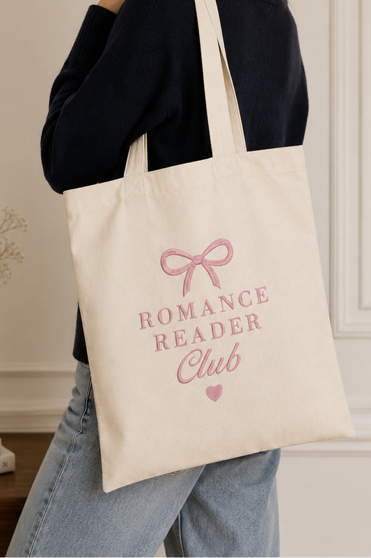Tote bag brodé « Romance Reader Club » – Sac lectrice & BookTok