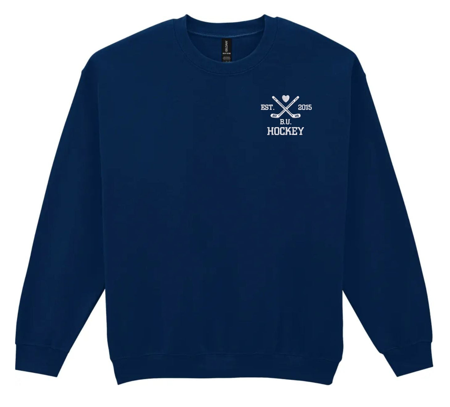 T-shirt / sweat brodé « B.U. Hockey » – College hockey varsity