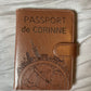 Pochette housse de passeport personnalisée gravée