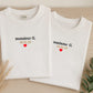 T-shirt brodé couple nom et date