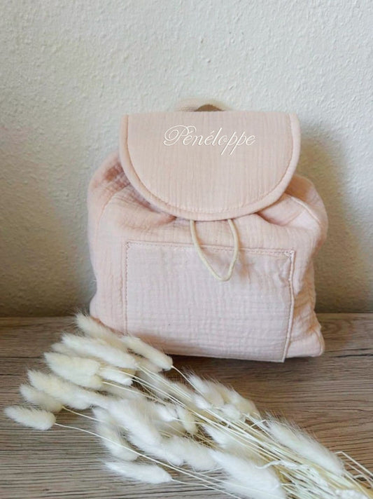 Sac à dos enfant gaze de coton brodé