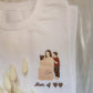 T-shirt / sweatshirt brodé photo couple et famille