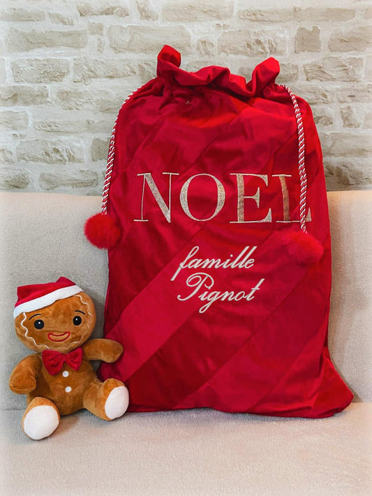 Hôte de cadeaux de Noël personnalisée brodée Luxe