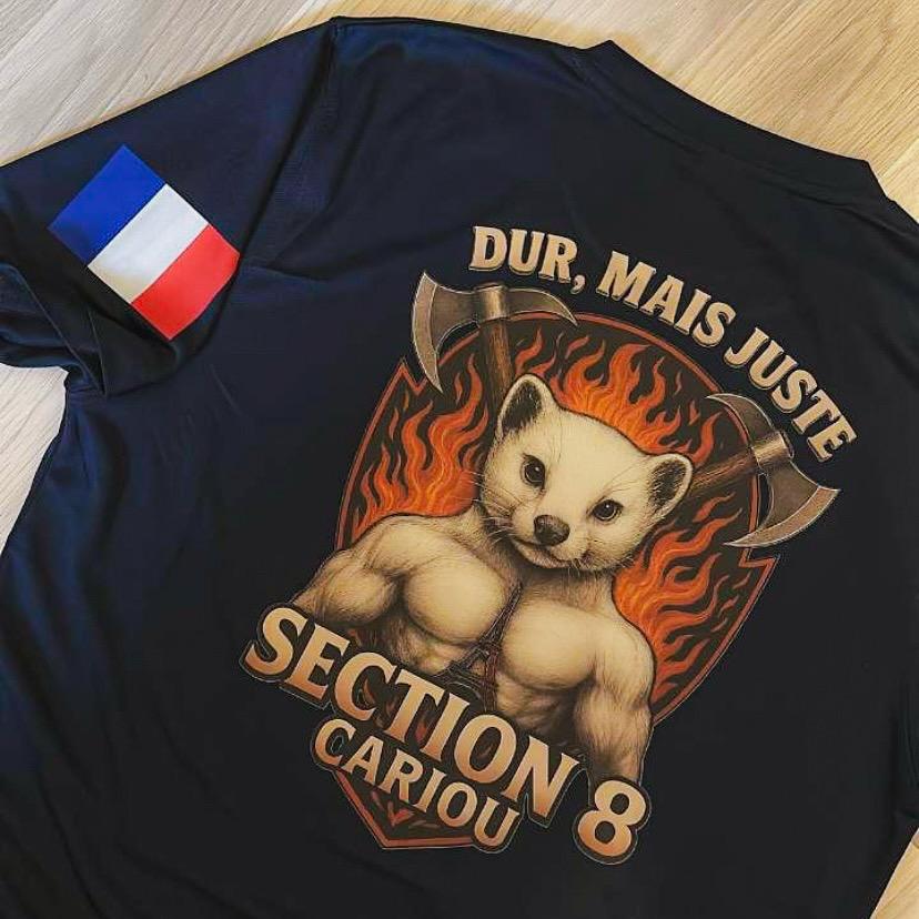 T-shirt section ou compagnie, armée FDO et pompiers / BSPP