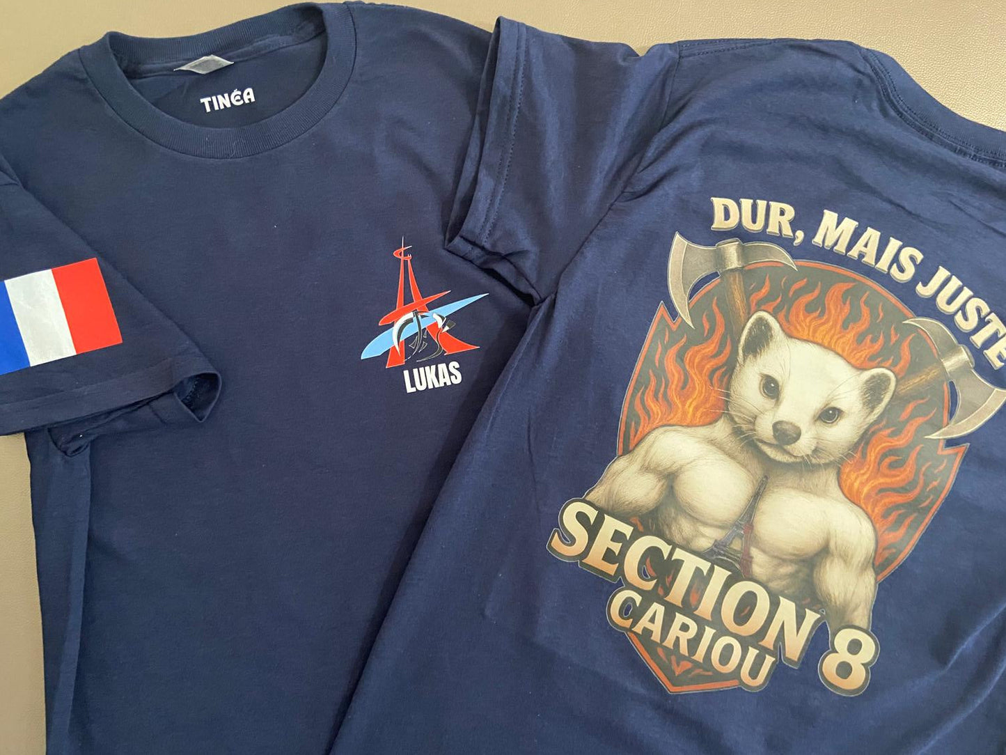 T-shirt section ou compagnie, armée FDO et pompiers / BSPP