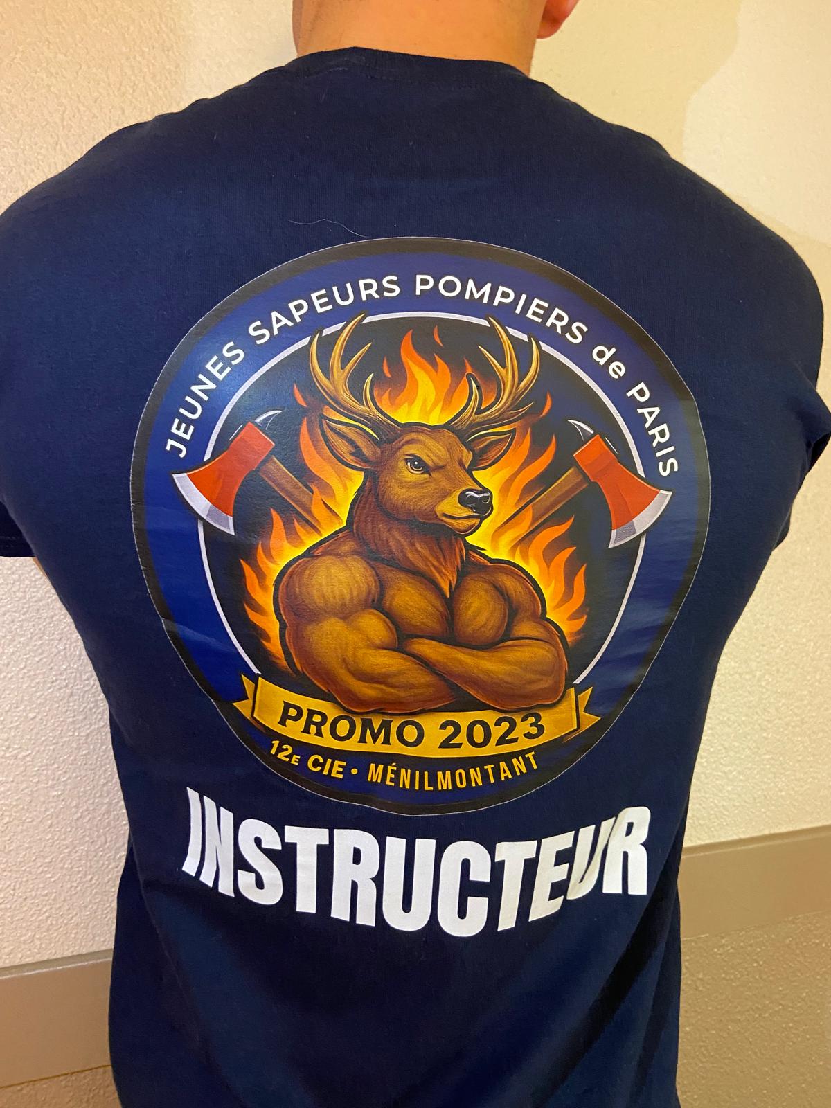 T-shirt section ou compagnie, armée FDO et pompiers / BSPP