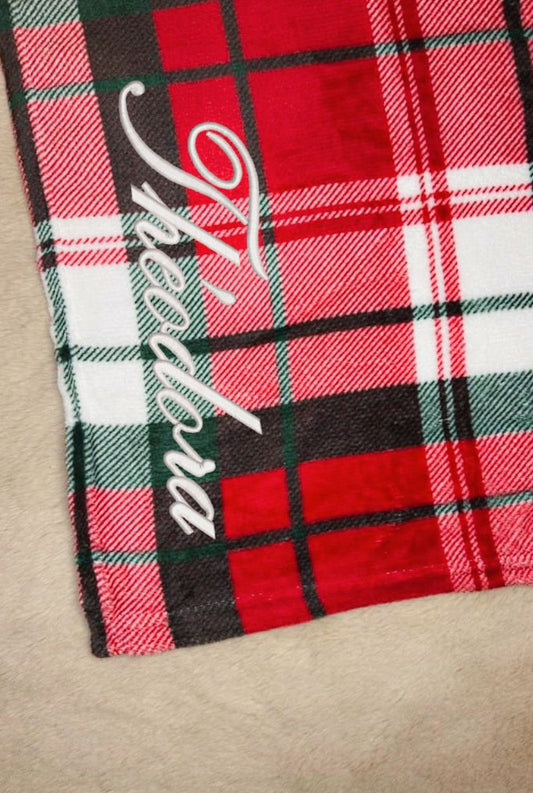 Plaid adulte brodé