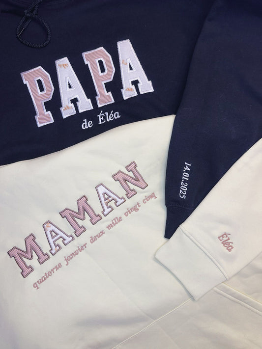 Sweatshirt brodé à partir de vêtements de votre enfant, cadeau souvenir