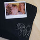 T-shirt / sweatshirt brodé photo couple et famille line art