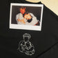 T-shirt / sweatshirt brodé photo couple et famille line art