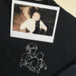 T-shirt / sweatshirt brodé photo couple et famille line art