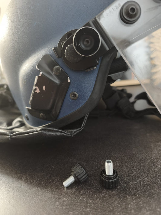 Vis à dégagement rapide casque Gendarmerie Mobile TC G3 — Remplacement vis allen visière blindée , maintien de l'ordre (lot de 2)